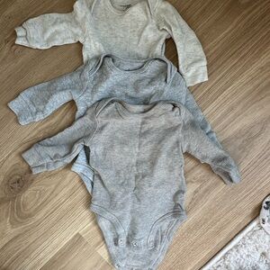 Cozy Kids One Piece Set - Gray and Cream